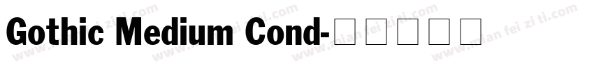 Gothic Medium Cond字体转换